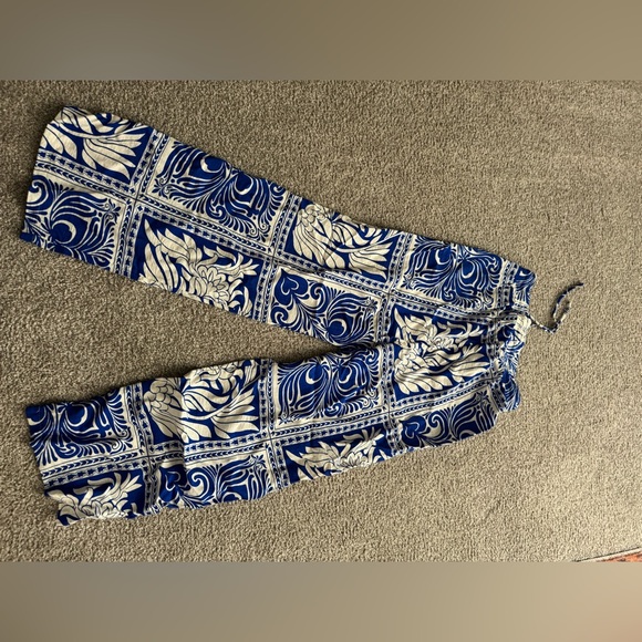 SOLD Tie Up Waist Printed Wide Leg Pants Size: M - Picture 3 of 3